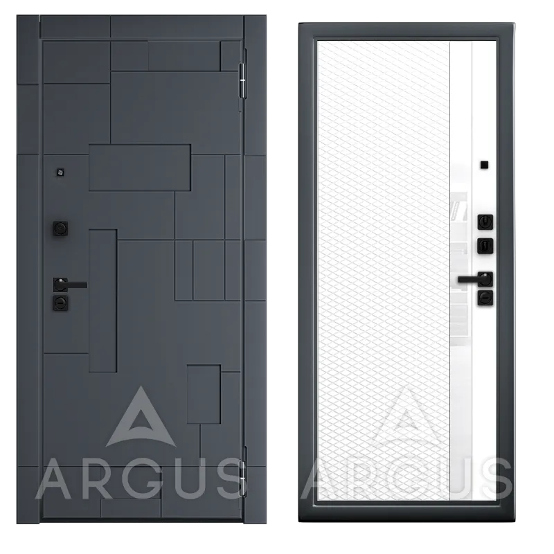 ДА85 Букле графит Норвич (Эмалит арктик, Белый лакобель, 2060*870, прав.Корса, Силк титан)