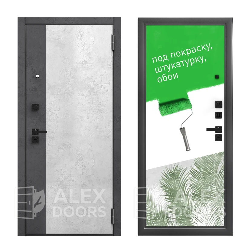 3K PRO Alum 10 (Грунт-пленка, 2060*970, левая, Серебро антик, Рокси, Бетон урбан милк (Бетон урбан индиго), Black box)