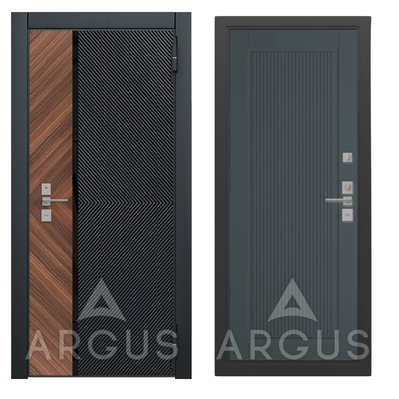 Prime (Г7514) Муар графит Дайкири (Силк титан, 2060*870, прав., Фуриоса, Черный кварц, Орех натуральный диагональ, черный лакобель)