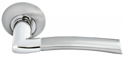 Дверные ручки Morelli "ПИЗА" MH-06 SN/CP Цвет - Белый никель/полированный хром