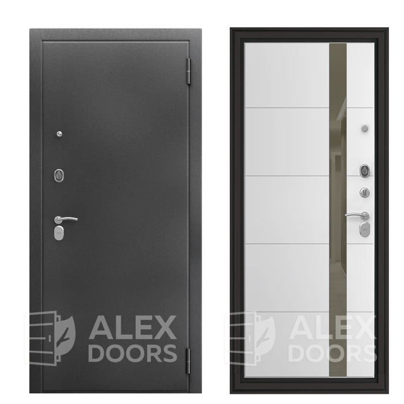 3K Alum 15 (Эмалит арктик, зеркало бронза, 2060*870, левая, Серебро антик, Standard)