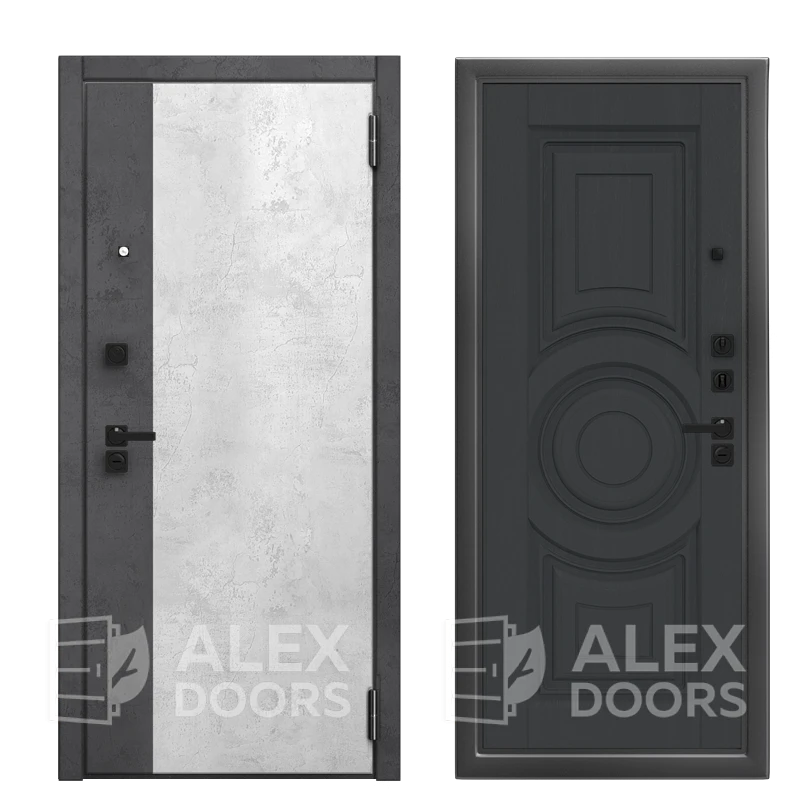 3K PRO Магадиш (Вуд дуб графит, 2060*970, левая, Серебро антик, Рокси, Бетон урбан милк (Бетон урбан индиго), Black box)