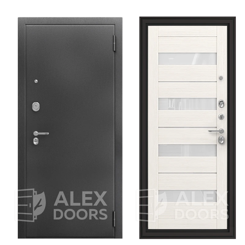 3K-PRO Милана (Белая лиственница, белый лакобель, 2060*870, левая, Серебро антик, Silver classic)