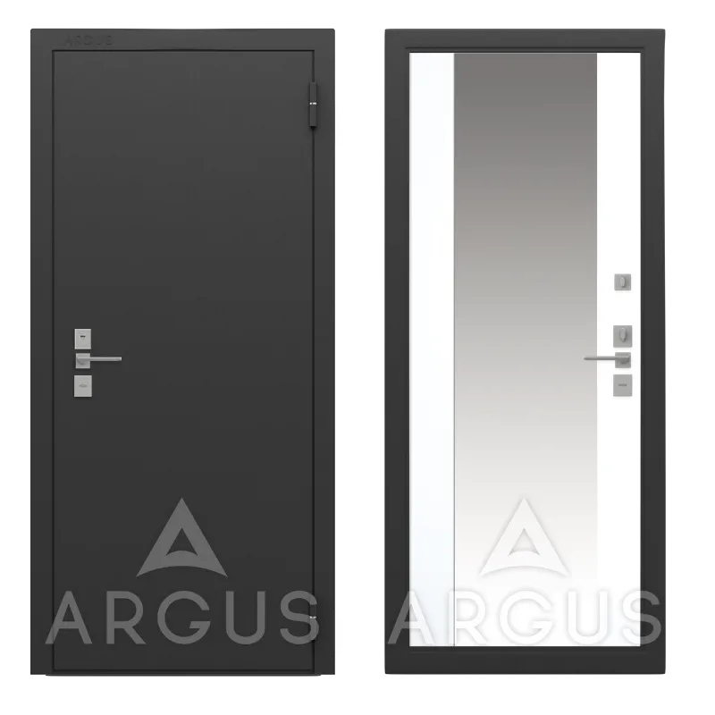 Prime (Г7514) Муар графит Вояж (Эмалит арктик, Зеркало, 2060*970, лев.)