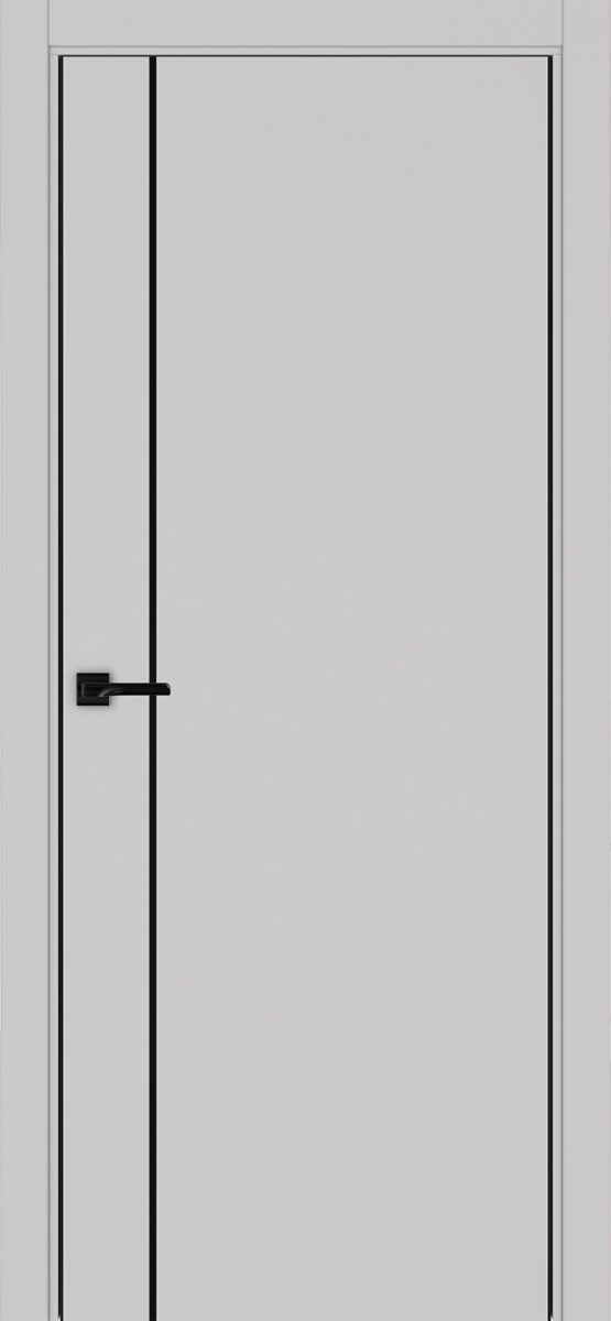 Неаполь_204 молдинг алюм.чёрн. ЭКО-шпон Пепельный