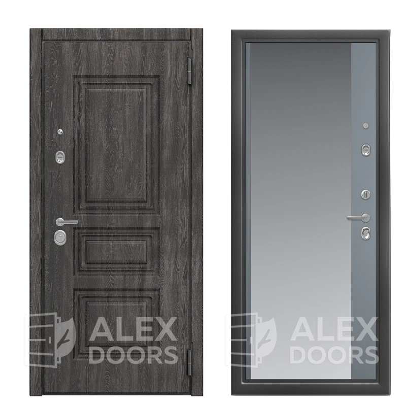 3K Магнум (акция) (Силк муссон, зеркало, 2060*870, левая, Серебро антик, Скиф, Дуб филадельфия графит, Standard)