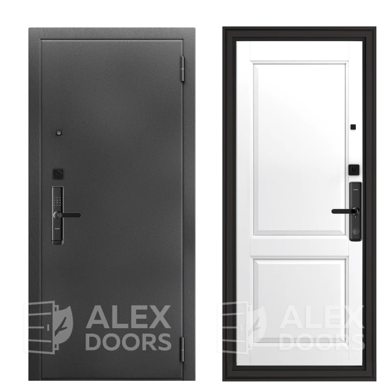 Electronic Каролина 1 (Белая эмаль софт, 2060*870, левая, Серебро антик, Kaadas S110-5W Black)