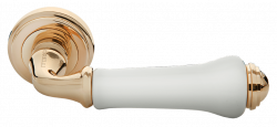 Дверные ручки Morelli "UMBERTO" MH-41-CLASSIC PG/W Цвет - Золото/белый