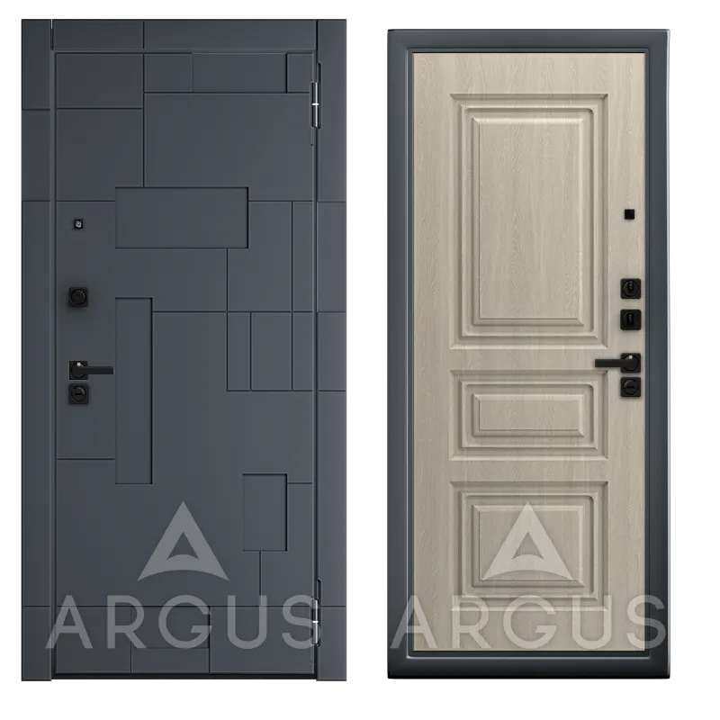 ДА84 Букле графит Скиф (Дуб филадельфия крем, 2060*970, лев.Корса, Силк титан)