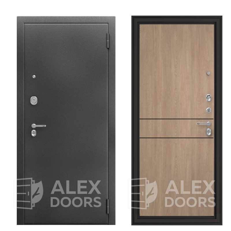 3K PRO Alum 420 (Дуб виски, черный молдинг, 2060*870, левая, Серебро антик, Silver classic)