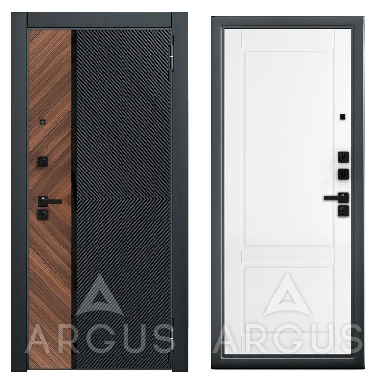 ДА84 Букле графит Герда (Эмалит арктик, 2060*870, прав., Фуриоса, Черный кварц, Орех натуральный диагональ, черный лакобель)