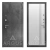 ДА65 Антик серебро Сирма (Софт милк, Белое матовое стекло, 2050*870, прав.Никсон, Бетон темный)