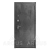 ДА67 Антик серебро Александра (распродажа) (Белая лиственница, Черный лакобель, 2050*970, прав.Никсон, Бетон темный)